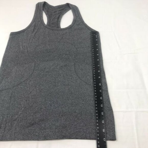 Lululemon Swiftly‎ Tech Run Racerback Heathered Gray Tank Top Shirt Size 6 - Picture 3 of 9